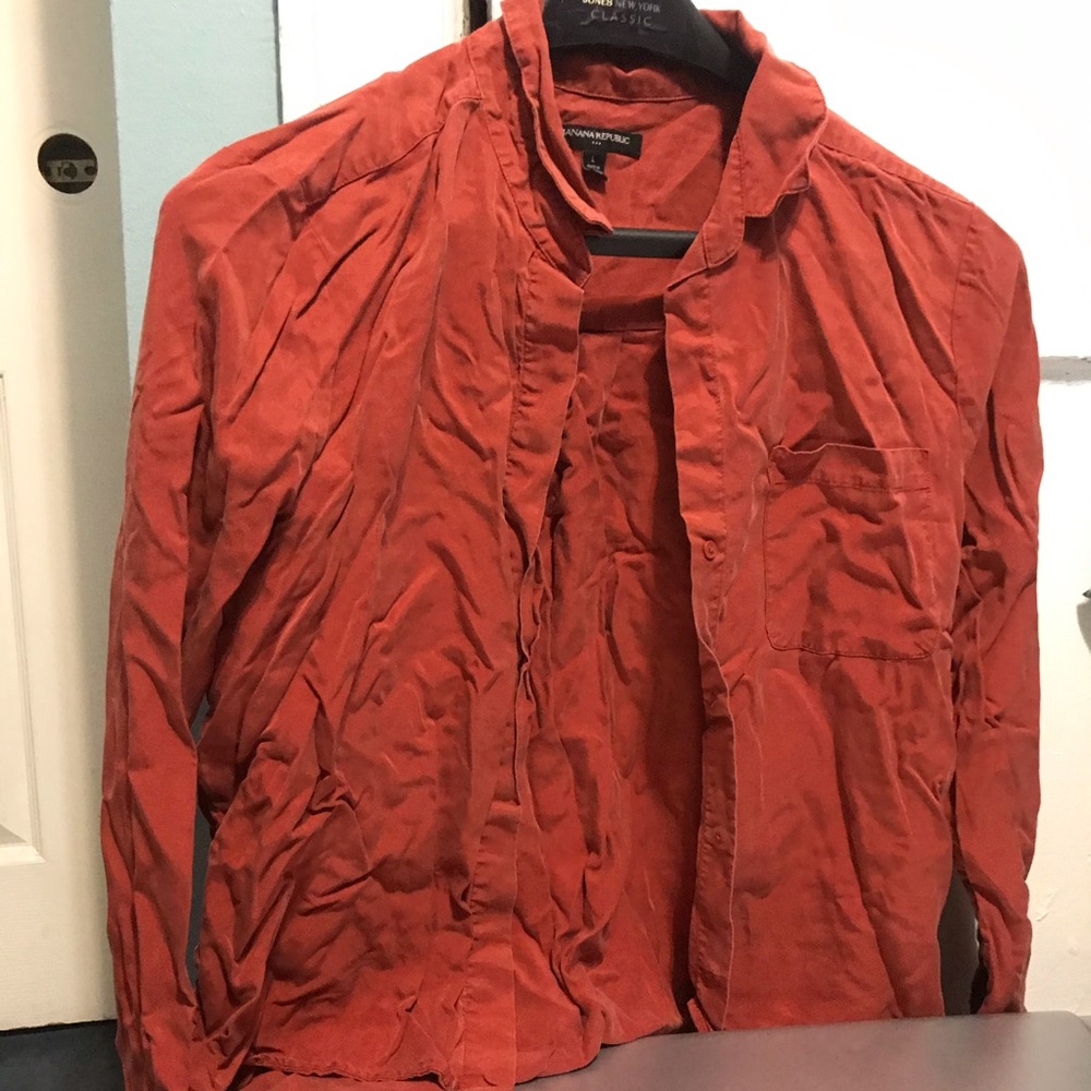 Banana Republic Cropped button up